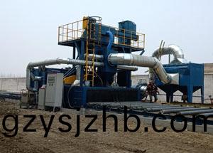 青島(dao)平(ping)度(du)Q6940鋼(gang)闆抛丸(wan)機使(shi)用現(xian)場(chang)