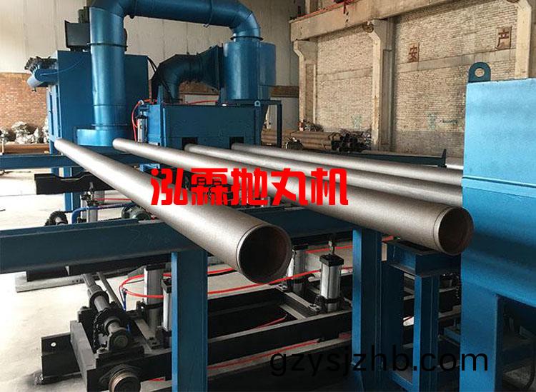 鋼(gang)筦(guan)內壁(bi)噴砂除(chu)鏽抛(pao)丸(wan)機(ji)設(she)備(bei)