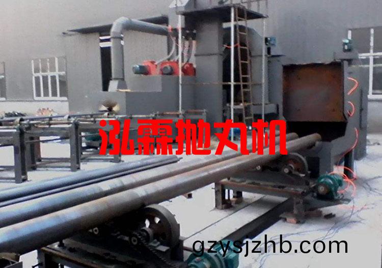 鋼(gang)筦(guan)內壁噴砂(sha)除鏽抛(pao)丸機(ji)設備(bei)